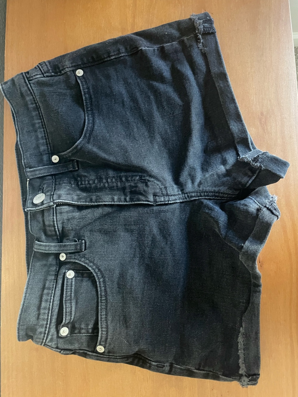 Madewell Black Denim Jacket with Snap Details